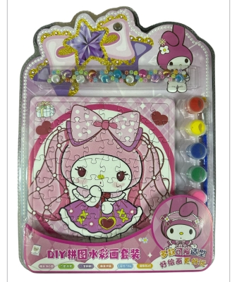 Sanrio My Melody Puzzle Sticker Boyama Boya Seti
