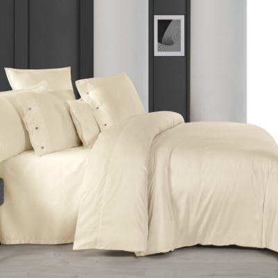 Sarev Monochrome V3 Natural Cream Pamuk Saten Tek Kişilik Tekli Nevresim