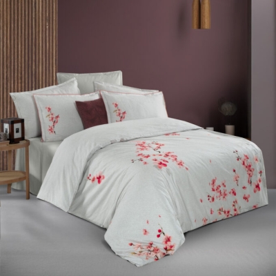 Sarev Orıana Tek Kişilik %100 Pamuk Çift Taraflı Nevresim Takımı Pembe