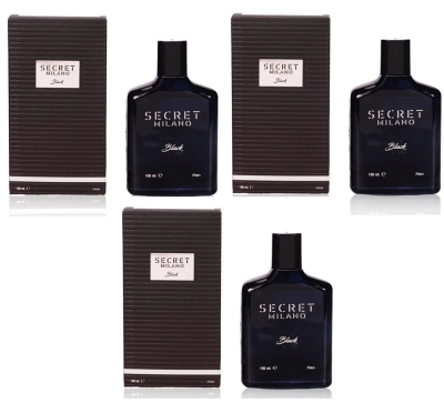 Secret Milano Black 100 Ml Erkek Parfümü 3 Adet