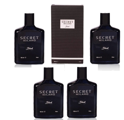 Secret Milano Black 100 Ml Erkek Parfümü 4 Adet