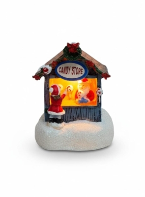 Şekerci Dükkanı Işıklı Mini Yılbaşı Dekorasyon Objesi