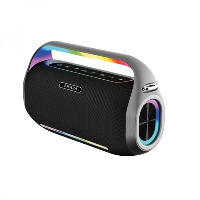 Shaza 250W Ses Çıkışı Mikrofonlu Taşınabilir Bluetooth Hoparlör Siyah