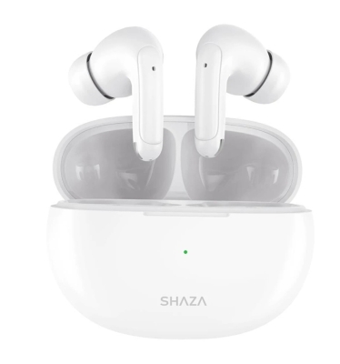Shaza Air8 4 Mikrofonlu ENC 400 mAh TWS Silikonlu Beyaz Bluetooth Kulak İçi Kulaklık
