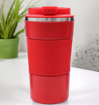 Silikon Detaylı Çelik Termos 500ml Kırmızı