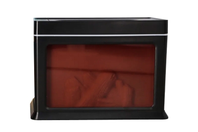 Şömine Modeli Işıklı Difüzör Mini Nemlendirici Gece Lambası Siyah