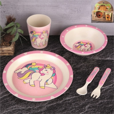 Tohana Bambu Fiber Unicorn Bebek Mama Takımı
