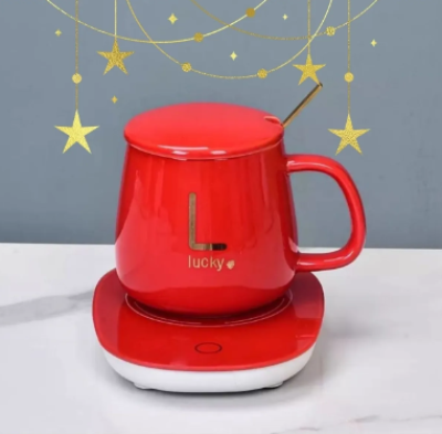 USBli Isıtıcılı Kupa Bardak Lucky Kırmızı
