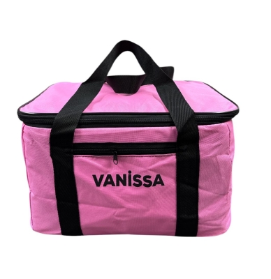 Vanissa Isı Yalıtımlı Termal Buzluk Çanta Sıcak Yemek Taşıma Çantası 40 Litre Koyu Pembe