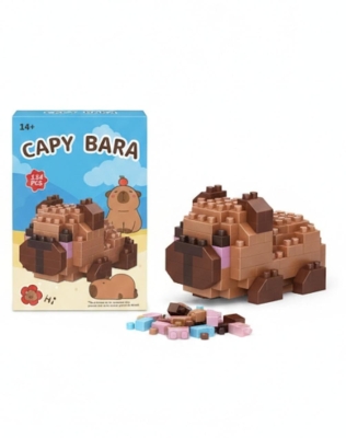 Yatan Kapibara Tasarımlı Büyük Parçalı Blok Oyuncak Seti Big Pixel Brick Set