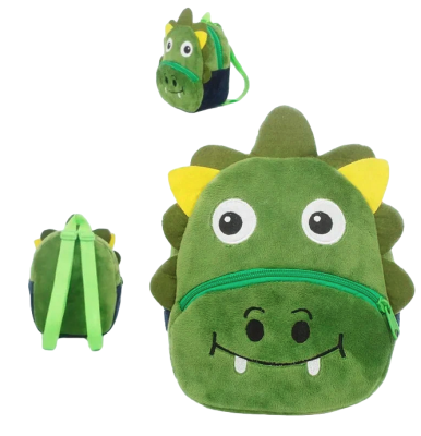 Yeşil Dinozor Peluş Mini Sırt Çantası
