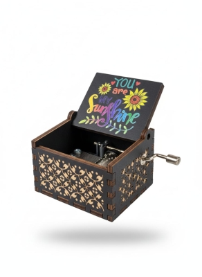 You Are My Sunshine Ahşap Çevirmeli Müzik Kutusu