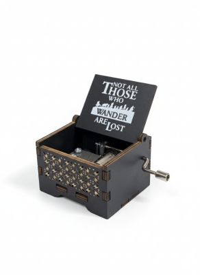 Yüzüklerin Efendisi Not All Those Ahşap Çevirmeli Müzik Kutusu